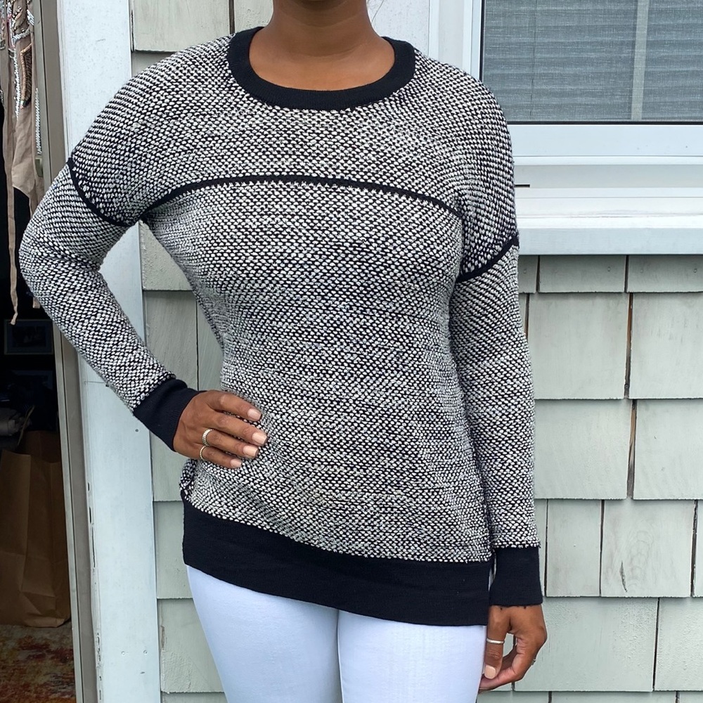 Black and white sweater